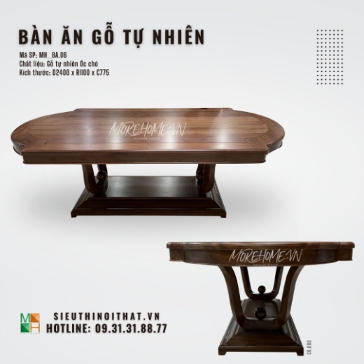 Ảnh của BÀN ĂN BẦU DỤC GỖ TỰ NHIÊN